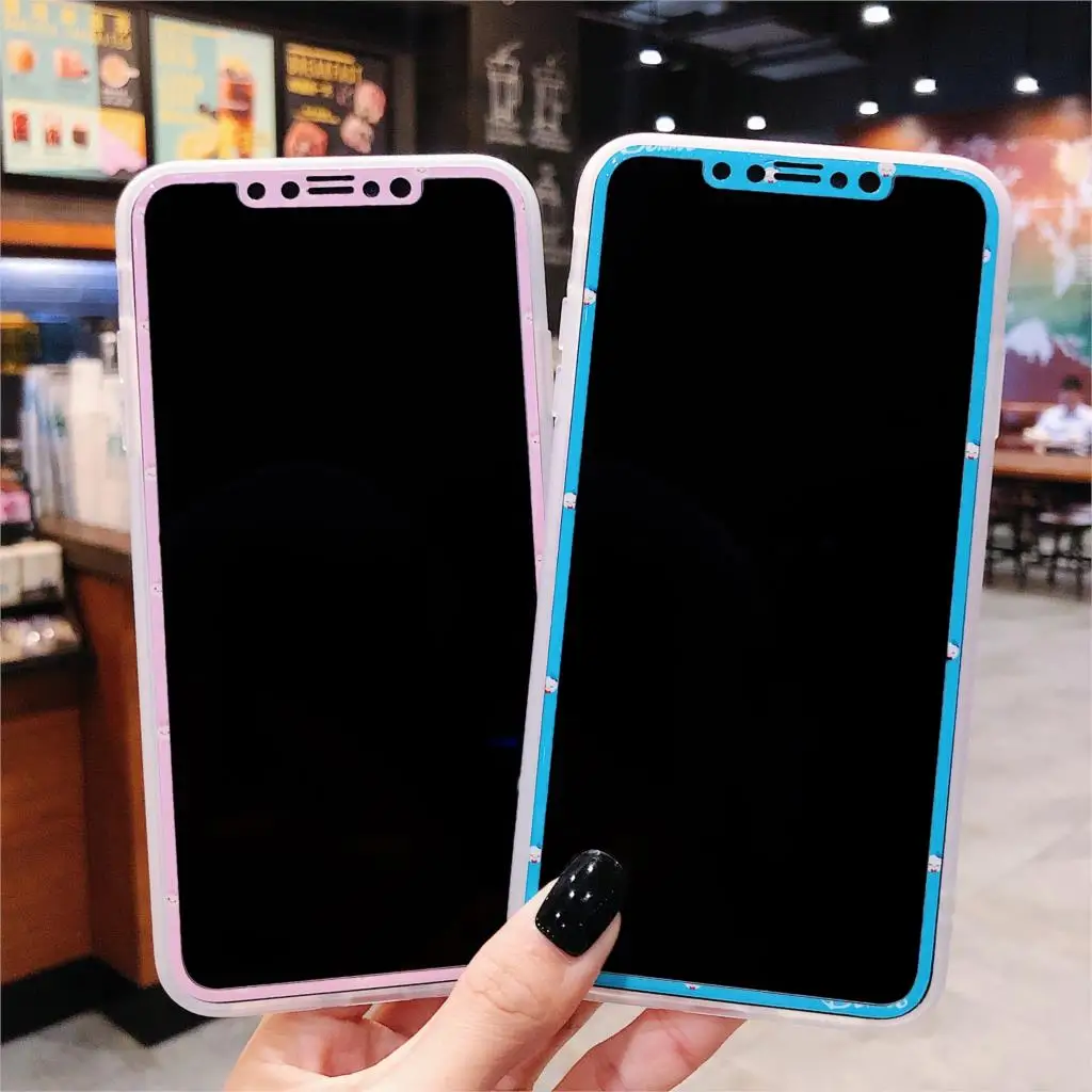 Защитное закаленное стекло для экрана iPhone XS Max XR X с мультяшным рисунком