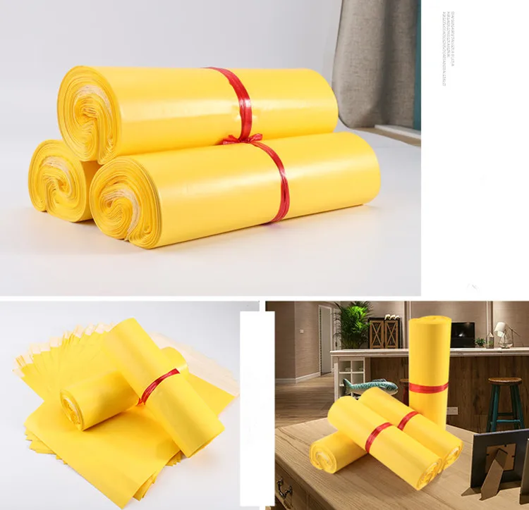 

Hot Bright Yellow Plastic Envelope Bag Self-seal Adhesive Courier Storage Bags Plastic Poly Mailer Postal Gift Box Packaging Bag
