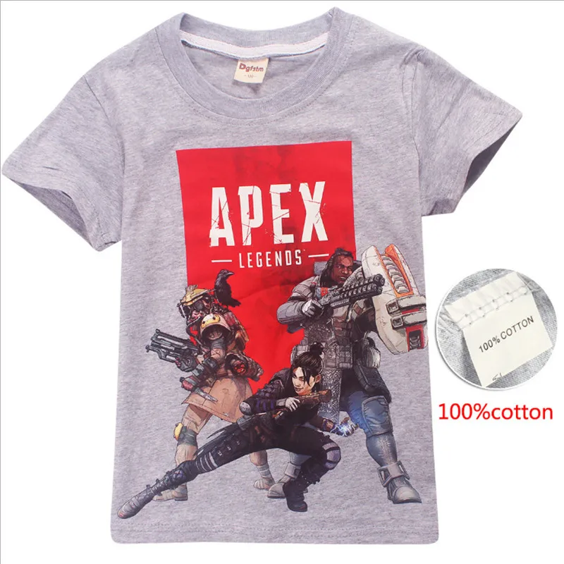 Apex Legends game/футболка для мальчиков футболки с короткими рукавами детские принтом