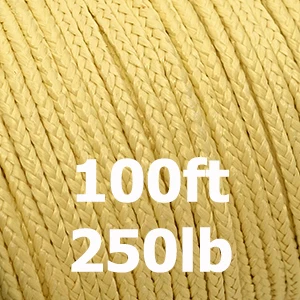 Желтая плетеная леска для рыбалки 100-2000lb кевларовый рыболовный помощник шнур кайт струна Открытый альпинизмом Кемпинг веревка - Цвет: 100ft 250lb