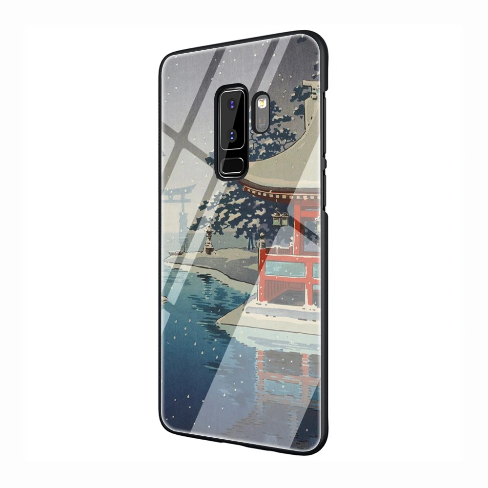 G5 Ukiyo e японский стиль искусство закаленное стекло чехол для телефона samsung Galaxy S7 edge S8 Note 8 9 10 Plus A10 20 30 40 50 60 70 - Цвет: G5