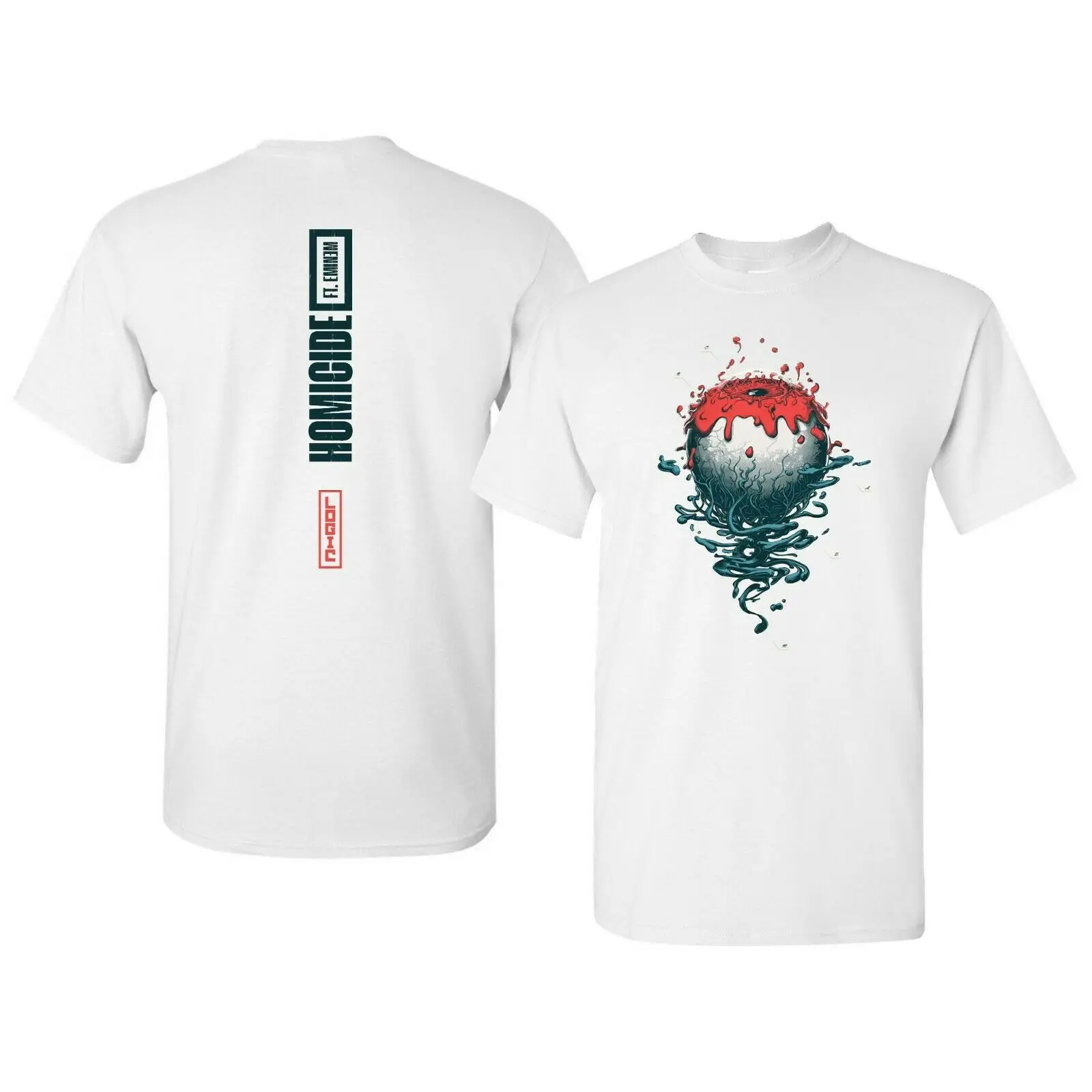 Убойная логика ft. Eminem-футболка с принтом Летние Стильные футболки для мужчин Harajuku