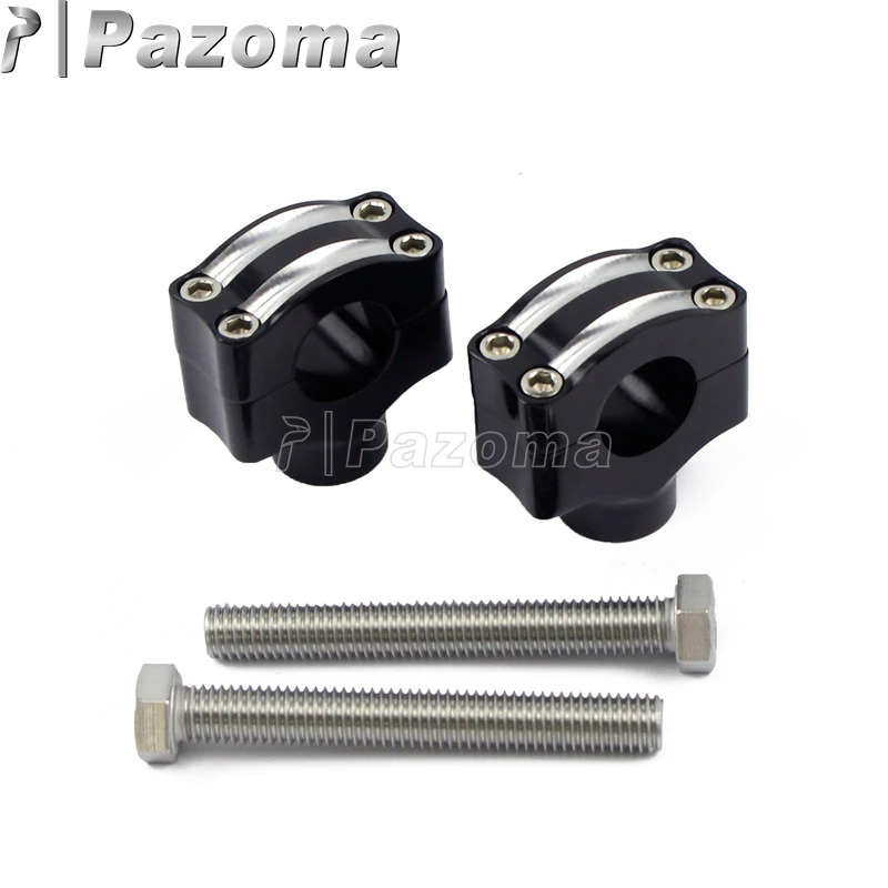 Universal Motorcycle 1&quot Handlebar Riser Clamps Motorbike 25mm Handle Bar Low For Harley Chopper Bobber Cafe Racer | Автомобили и