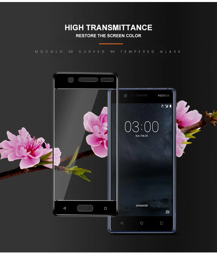 Mocolo 3D Защитное стекло для Nokia X6 стекло Nokia 6 защита экрана из закаленного стекла пленка для Nokia 2 3 5 7 8