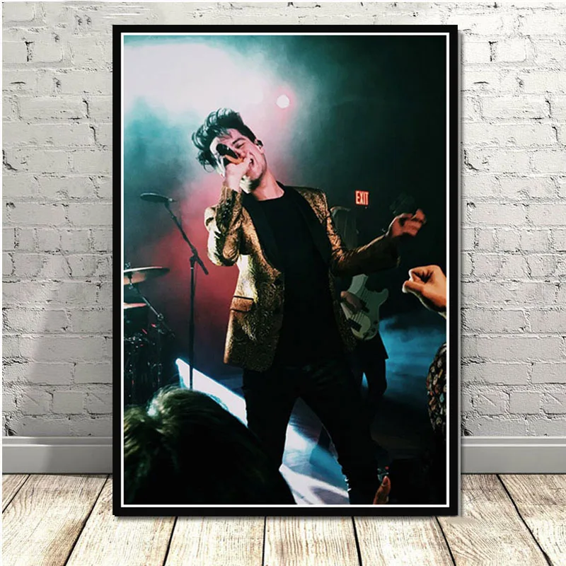 New Brendon Urie Panic at the Disco Pop Star Art Poster Canvas Painting Wall Picture Home Decor Posters and Prints