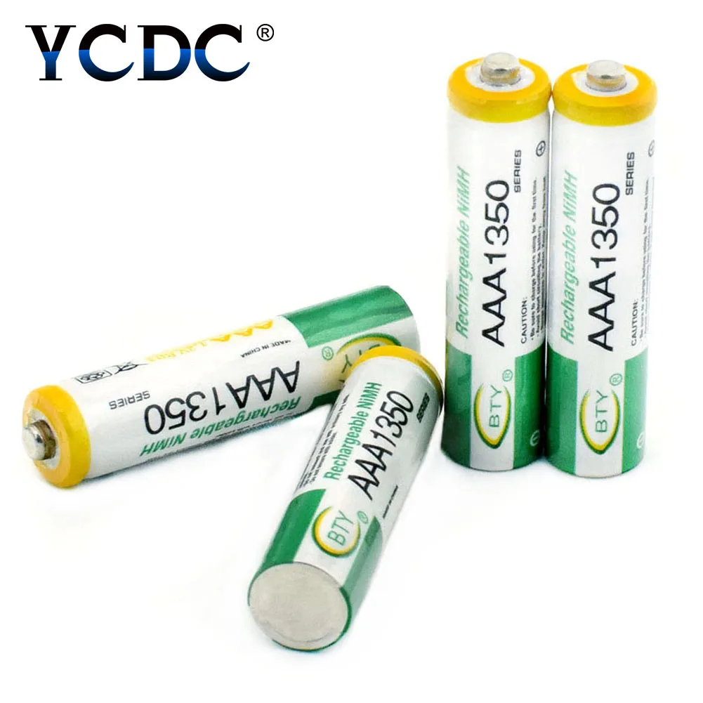 YCDC bty HR03/AM4/LR3 Ni MH AAA 1350mAh 1 2 V Quanlity аккумуляторная батарея BTY 3A|Перезаряжаемые