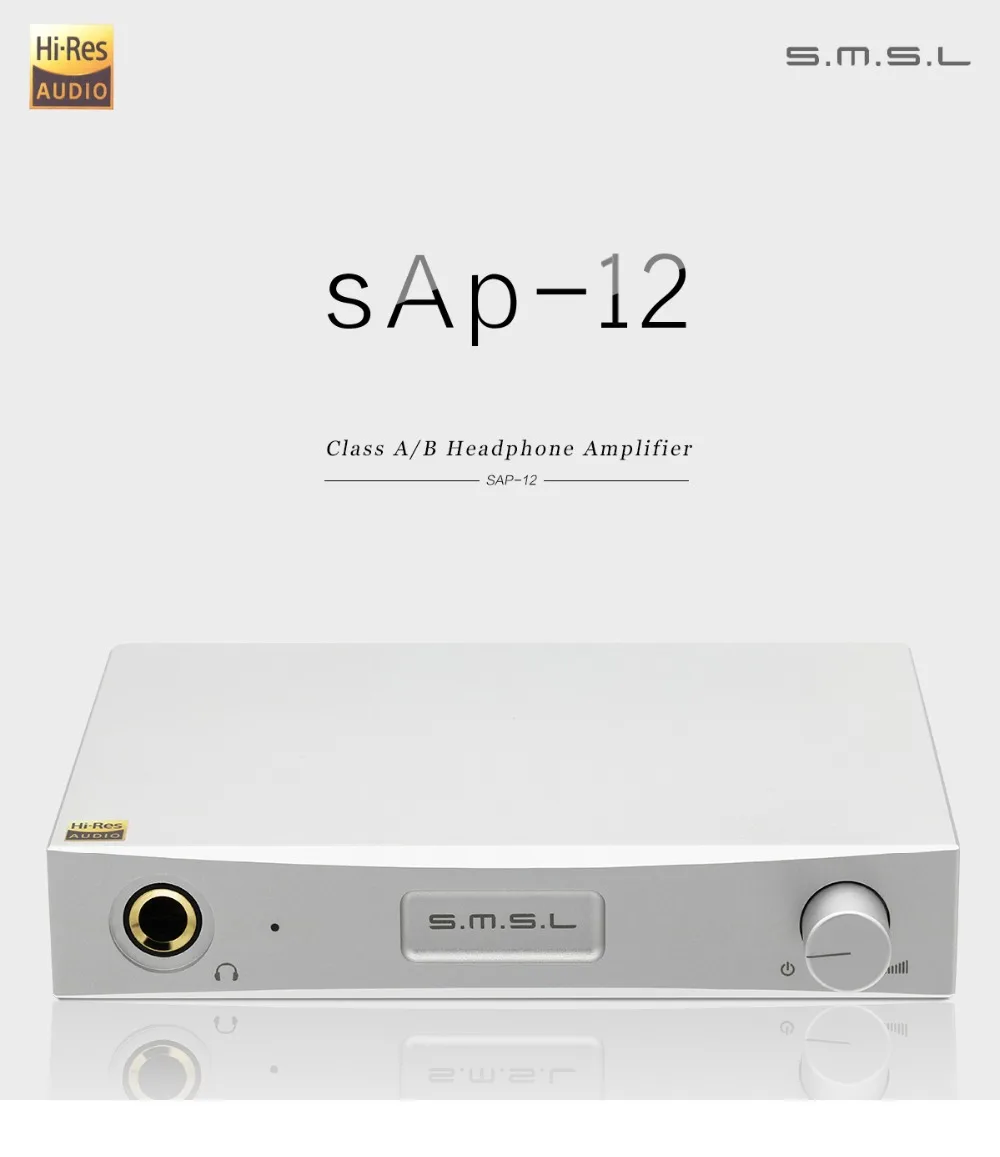 SMSL SAP-12 класс A/B усилитель для наушников RCA вход/выход 6,35 мм выход для наушников