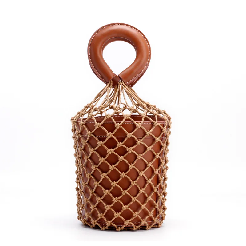 Плетеный чехол для рыбалки сумка мини сумки кошельки и из натуральной кожи