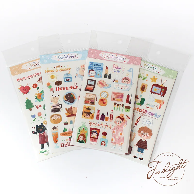 Kawaii Наклейки для жизни садовая Вечеринка серия Милая переводная Наклейка ПВХ