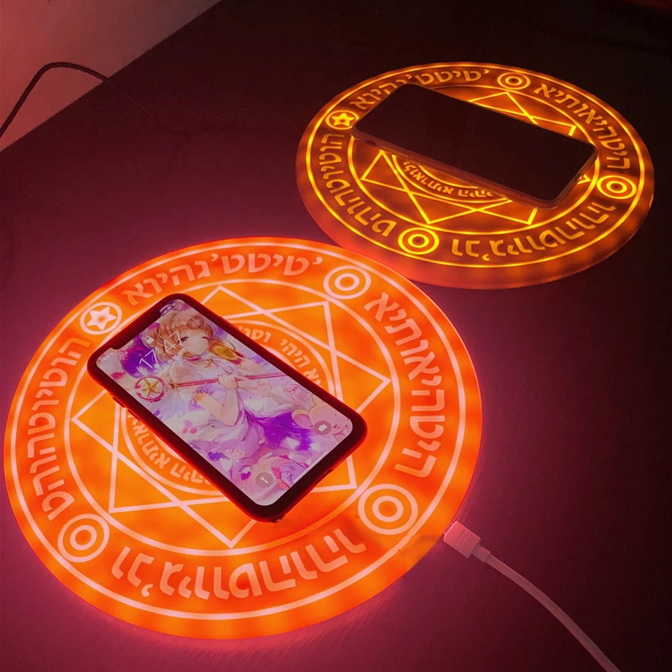 Новое волшебное Беспроводное зарядное устройство 10 Вт Magic Circle Qi универсальное