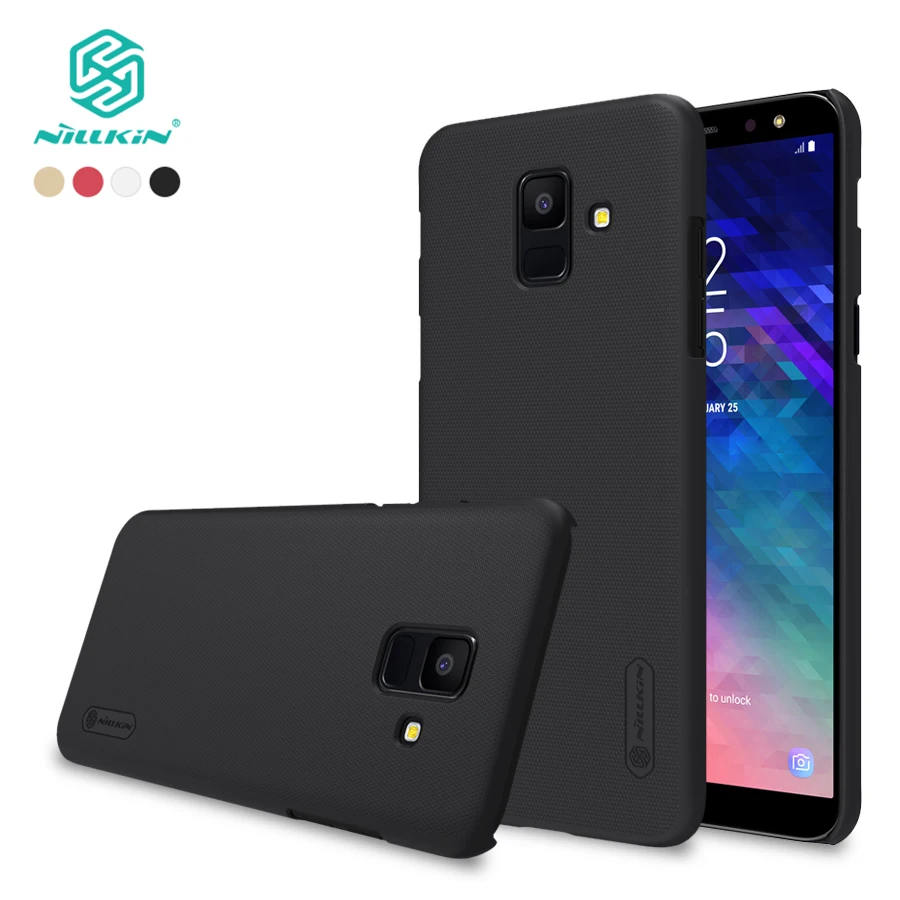 For samsung galaxy a6 plus 2018 case cover 6.0'' NILLKIN Frosted PC back Gift Phone Holder for |