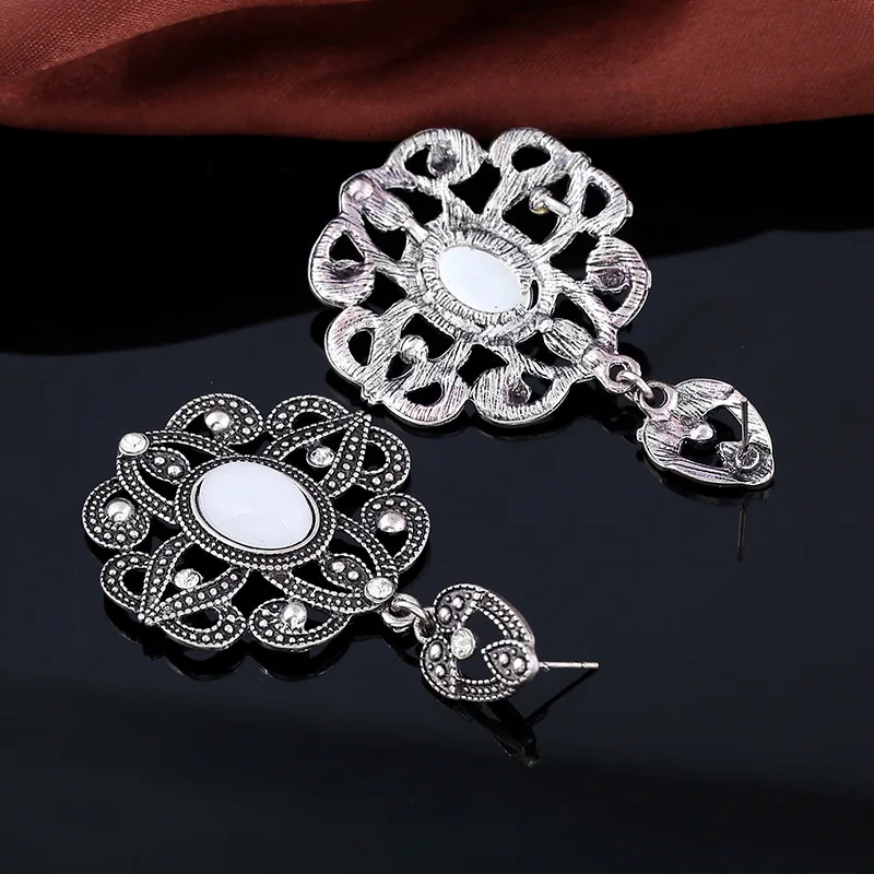 Новые Приходят Старинные Серьги Для Женщин Белый Опал Цветы Партия Подарок