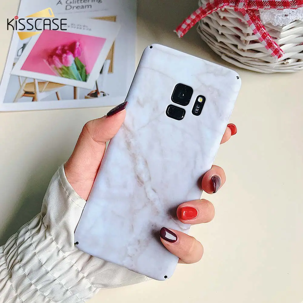 KISSACASE Модный чехол с мраморным рисунком для Samsung Galaxy S9 S8 Plus S7 Edge жесткий телефона