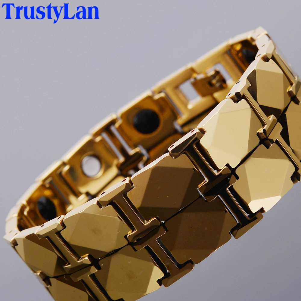 Браслет из вольфрамовой стали для женщин и мужчин роскошное магнитное Ювелирное