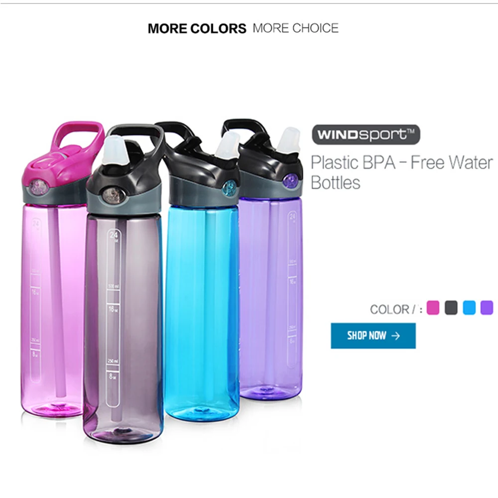700 мл откидной крышкой Бутылки для воды спорт питьевой Пластик Портативный