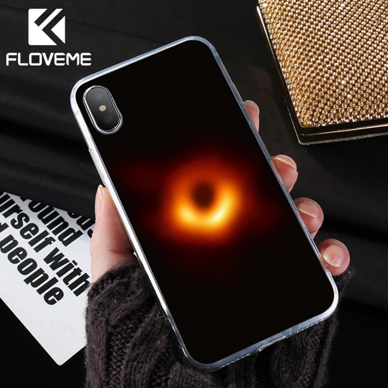 FLOVEME черный чехол с отверстием для iPhone XR Мягкая силиконовая Обложка TPU телефона 4 4s