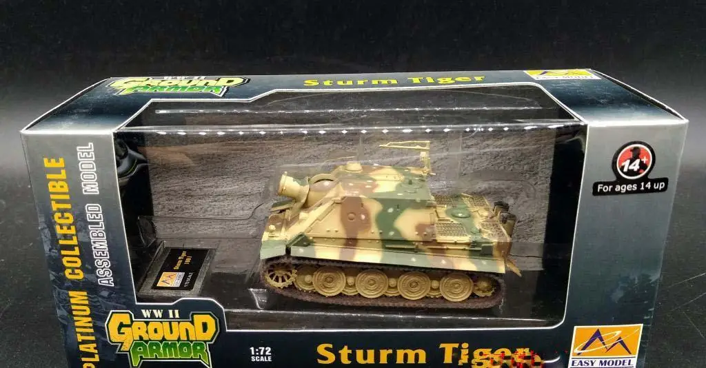 WWII German Sturmtiger штурмовой Тигр пистолет бак от бренда KP 1001 1: 72 не литья под давлением easy model
