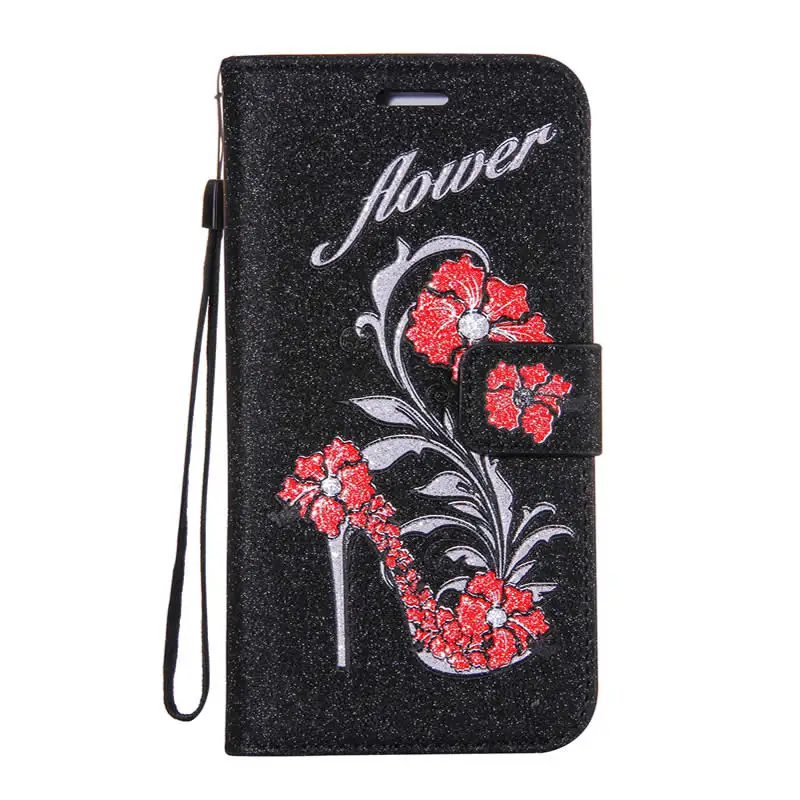 Skoorjan телефона Etui для Coque huwawei Nova 2 Чехол Обувь с цветочным орнаментом из блестящей
