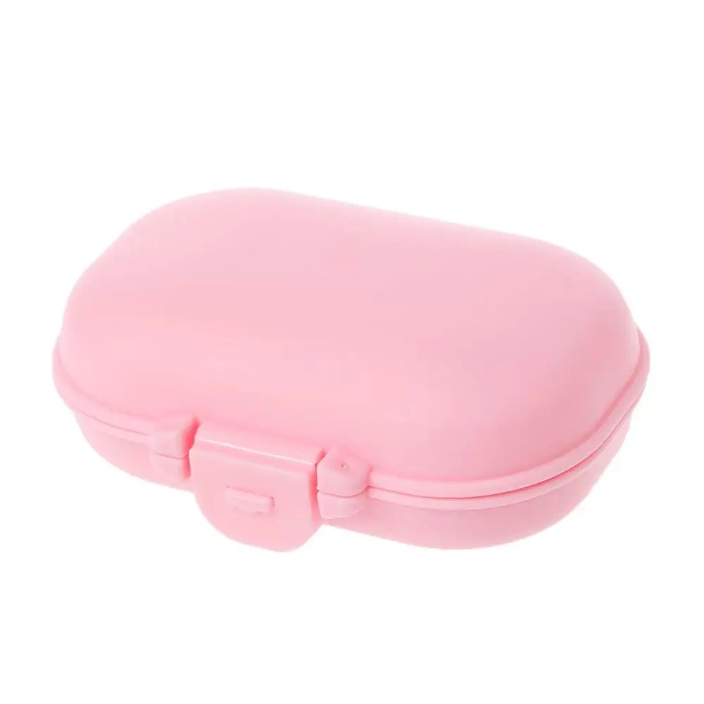 Pink ZRLOWR 4 отсека таблетки Органайзер коробка медицина чехол для хранения Путешествия Портативный пылезащитный gai - Цвет: Pink