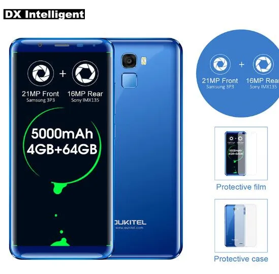 Oukitel K5000 5000 mAh MT6750V Octa Core 4G LTE смартфон 5 7 &quot18:9 полный Экран 4 GB 64 Android 0 21MP + 16MP OTG