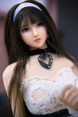 1/6 женская голова Лепка аксессуар OB027 девушка розовые/черные волосы SNH 48 Nihon Junjo Kenji