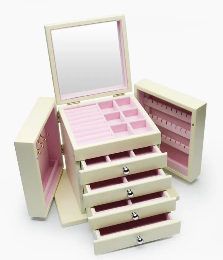 Клевера реальные деревянная шкатулка для украшений в стиле ретро большой