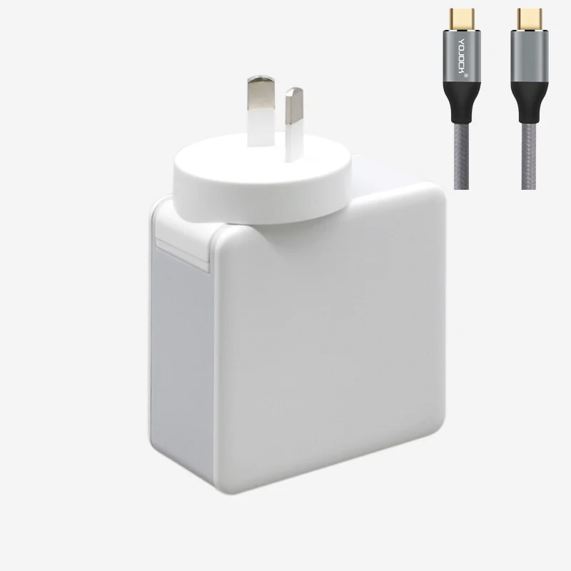 WHITE AU Настенное зарядное устройство usb type-C с питанием для IPhone X Macbook Pro PD с кабелем USB C 1,8 м - Тип штекера: WHITE AU