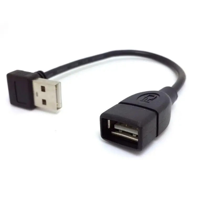 10 см 20 USB 2 0 A штырь гнездо 90 угловой Удлинительный адаптер кабель USB2.0 правый левый