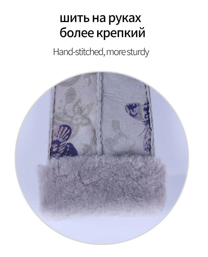 Модные Перчатки катания на лыжах Для женщин варежки из овчины Натуральный мех овцы Пояса из натуральной кожи зимние теплые утолщение ветрозащитный Прихватки для мангала для Для женщин