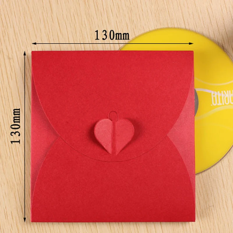 

CD creative red heart, DVD paper bag wedding photo CD envelope bag