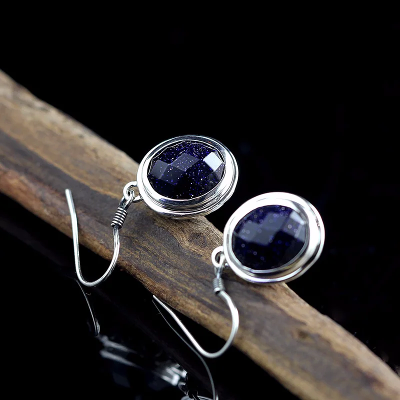 Ювелирные изделия из стерлингового серебра 925 пробы граненые серьги капли