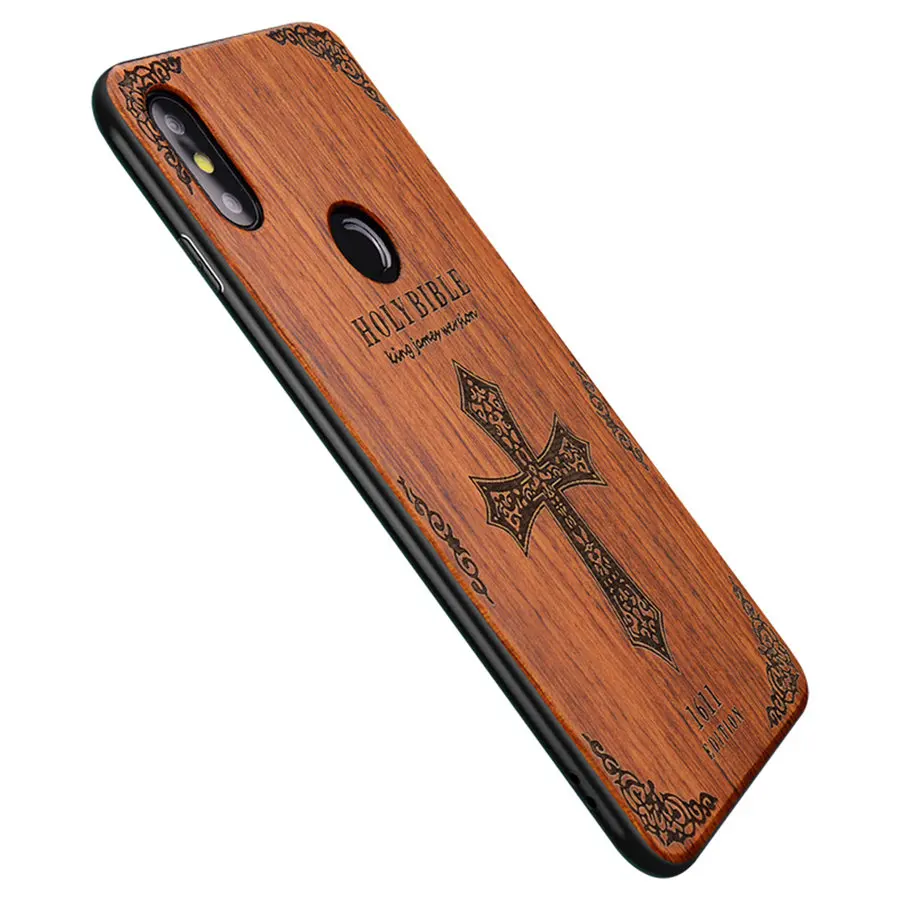 Уникальный чехол для Xiaomi Mi 8 оригинальная тонкая бамбуковая деревянная Задняя