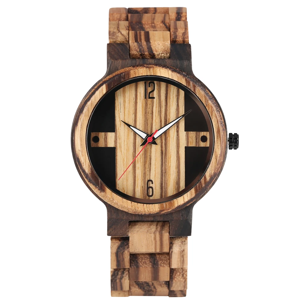 full wooden band 1 Часы ручной работы из натурального кварца и дерева уникальный дисплей циферблат часы из натуральной кожи ремешок часы для мужчин Топ Роскошные подарки Прямая поставка - Цвет: full wooden band 1