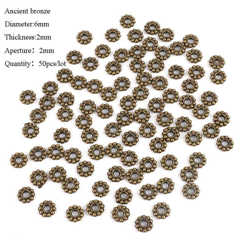 Ancient Bronze 2mm WIWI 50 шт./лот сплав НЛО форма DIY отдельные бусины для ювелирных изделий браслет материал ожерелье ювелирные изделия аксессуары - Цвет: Ancient Bronze 2mm