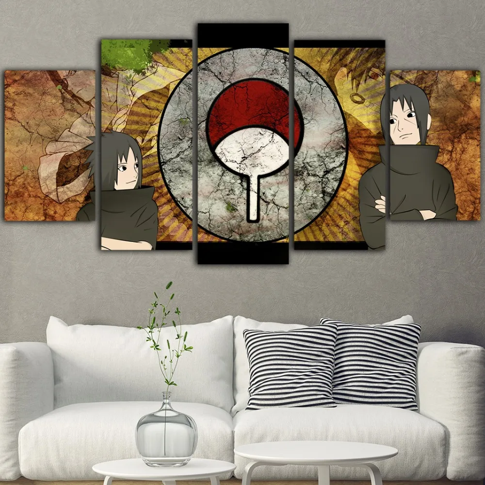 5Pieces Poster Anime Naruto Home Decor Canvas Painting Posters And Prints Living Room Tableau Mural Plakat Obrazy Drop Shipping | Дом и сад