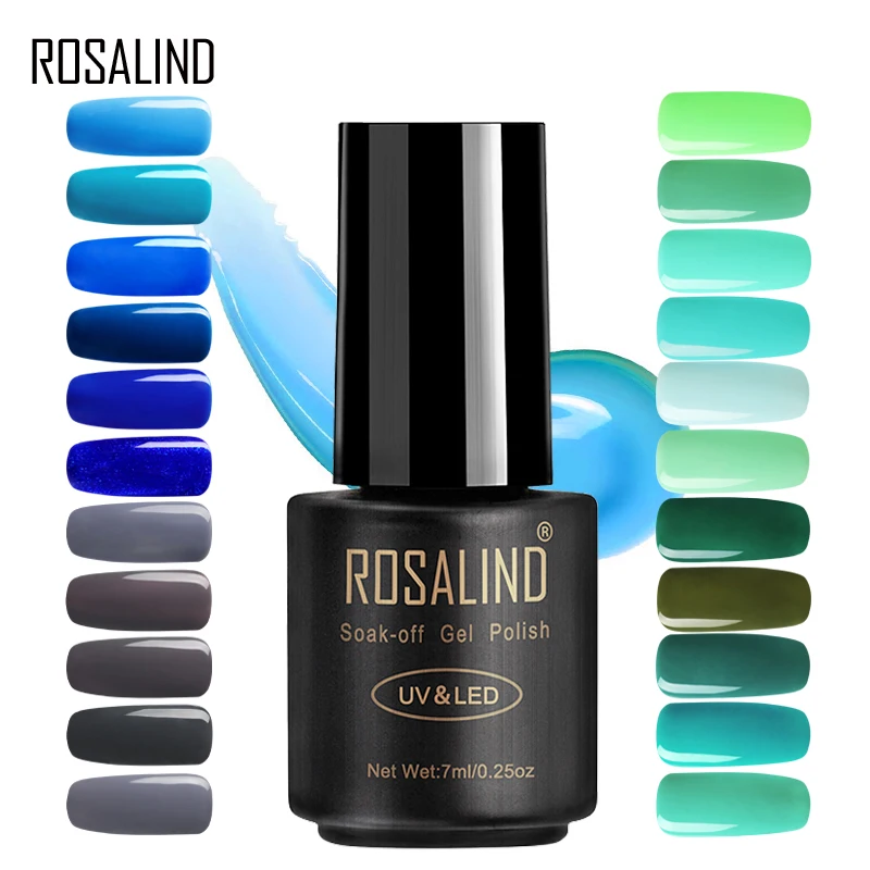 ROSALIND Гель лак для ногтей серия Color UV LED впитывающий 7 мл Быстросохнущий грунтовка