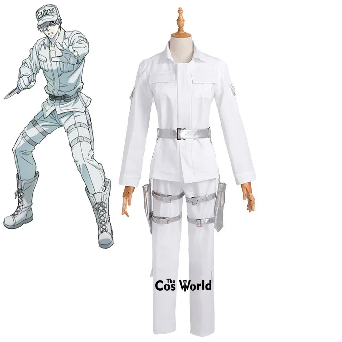 

Hataraku Saibo White Blood Cell U-1146 Coats Pants Uniform Outfit Anime Cosplay Costumes