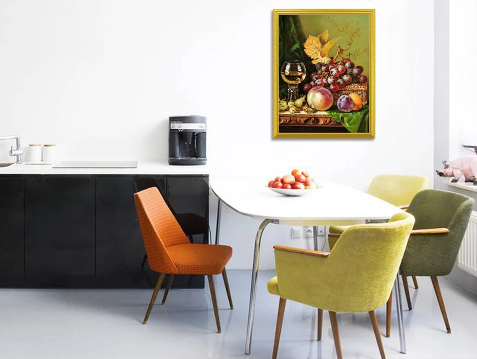 Чашка для фруктов и вина для украшения кухни 5D DIY алмазная живопись полная квадратная Алмазная вышивка мозаичная картина Стразы