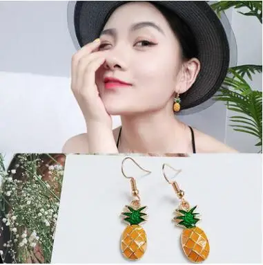 ED 080 2018 hot fashion cute fruit kiwi strawberry pine tomato cucumber orange earrings exquisite dragon gift factory | Украшения и
