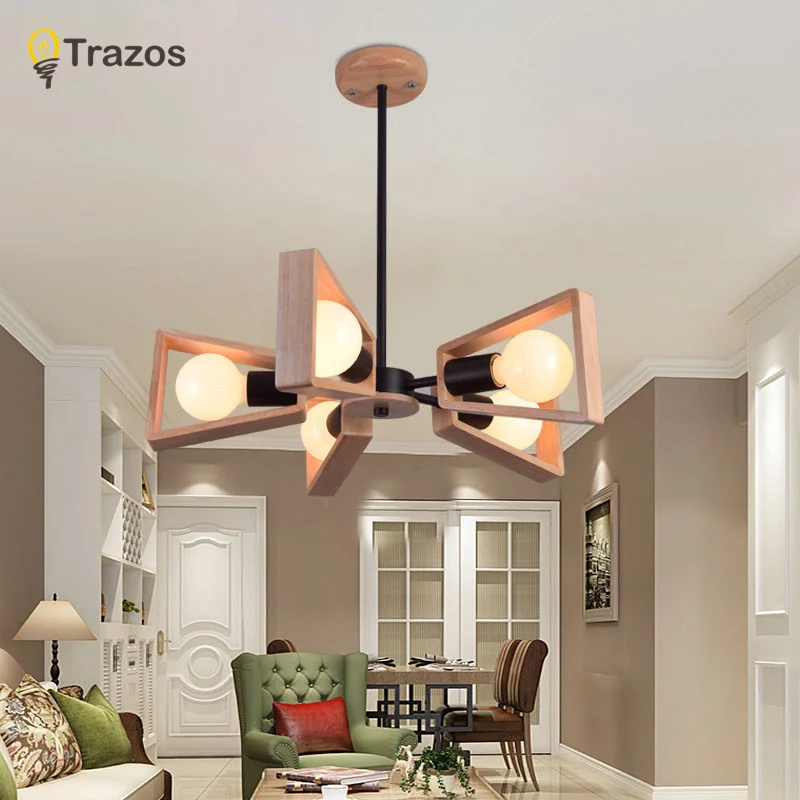 TRAZOS современные светодиодные подвесные светильники Деревянные белые/черные
