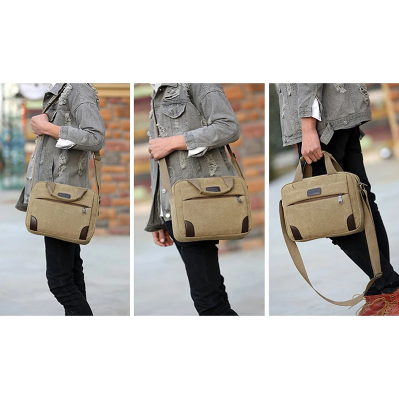 

2017 New Multifunction Retro Man Canvas Bag Korean Male Fashion Messenger Bag Men's Casual Canvas Shoulder Crossbody Bag HBD7009