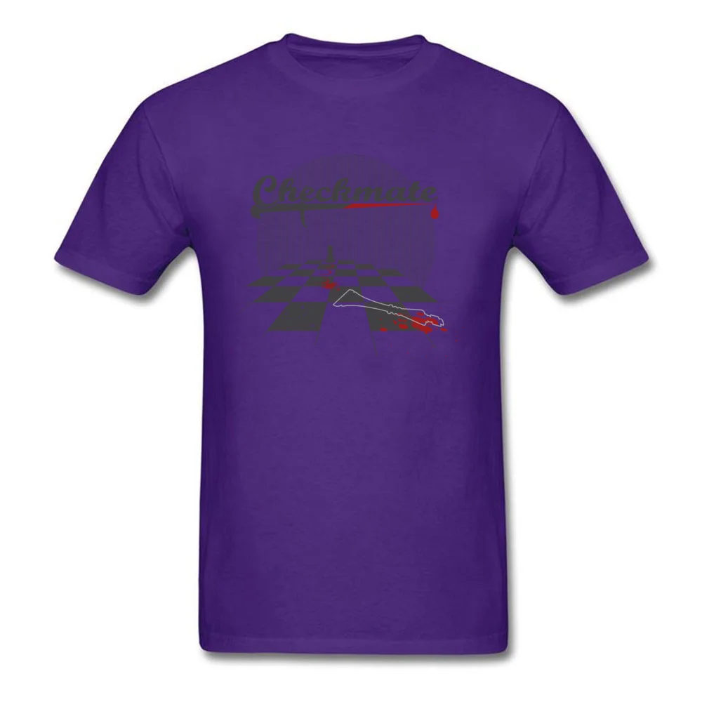 Checkmate T Shirt Chess Lover Tshirt Men Strategic Game T-shirts Grey Cotton Tops Tees No Fade Unique Clothes All | Мужская одежда