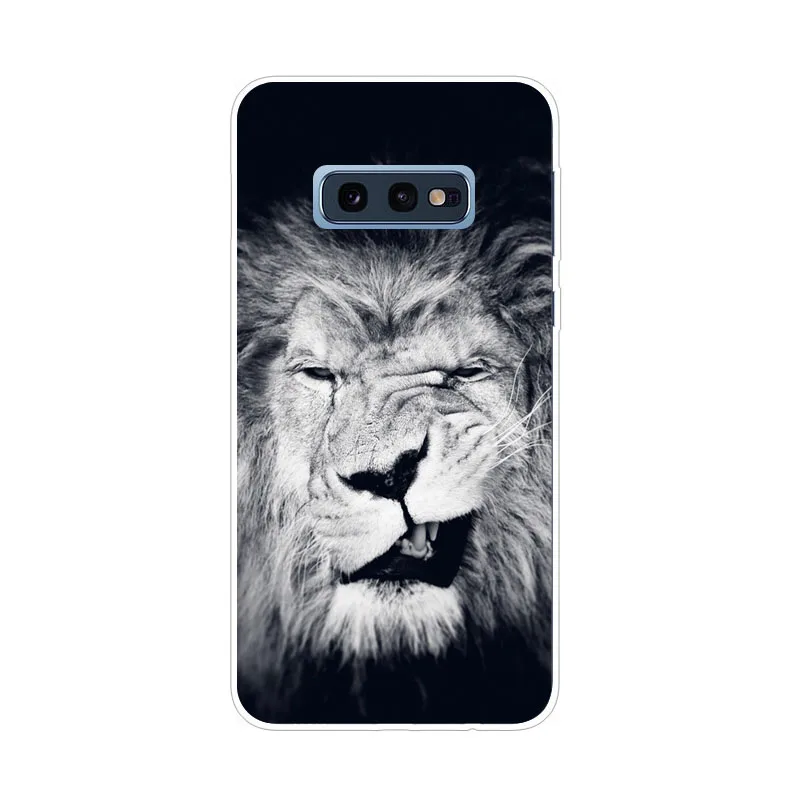Чехол для samsung galaxy s10 lite кремниевые ожесточенные картинки с животными мягкая