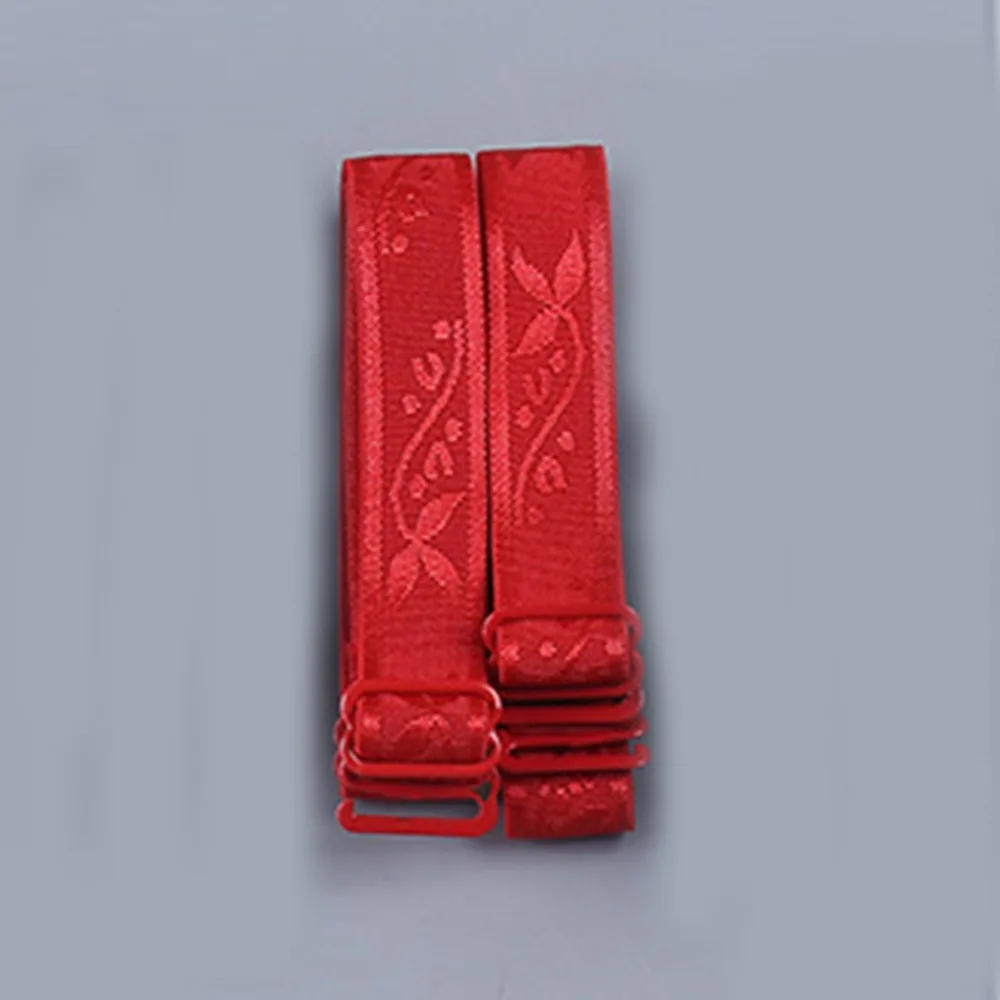 

1.5cm width bra straps double shoulder strap pectoral girdle adjustable elastic bra strap accessories with metal clips