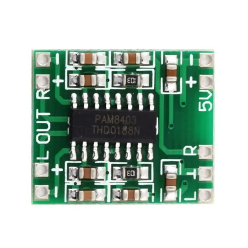 PAM8403 Супер Мини цифровой усилитель доска 2*3 Вт Класс D эффективный 2 5 до В USB