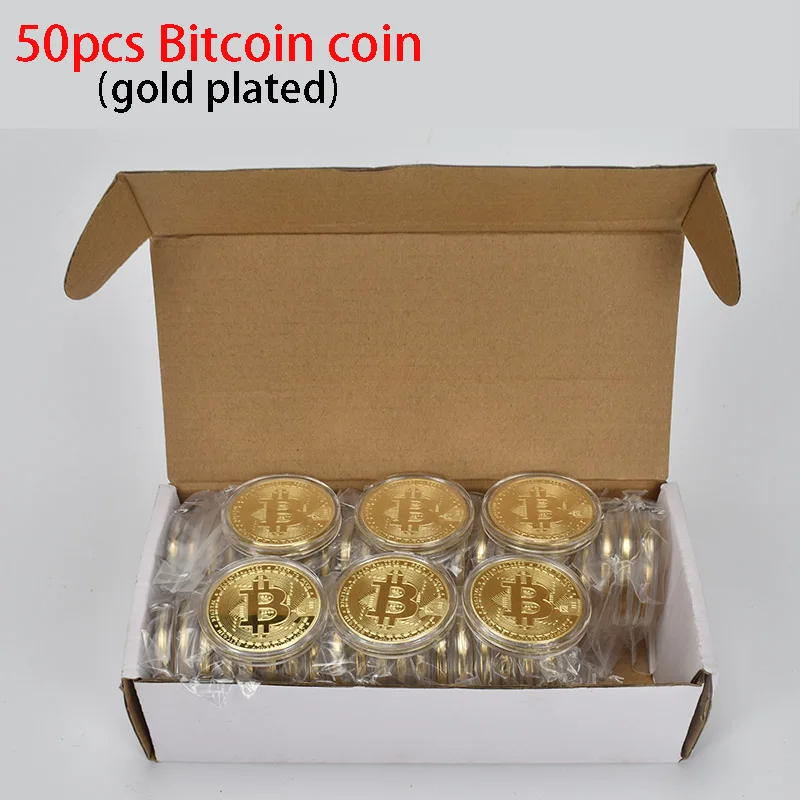 Горячая распродажа 50 шт./лот биткоин биткойн металлическая монета для