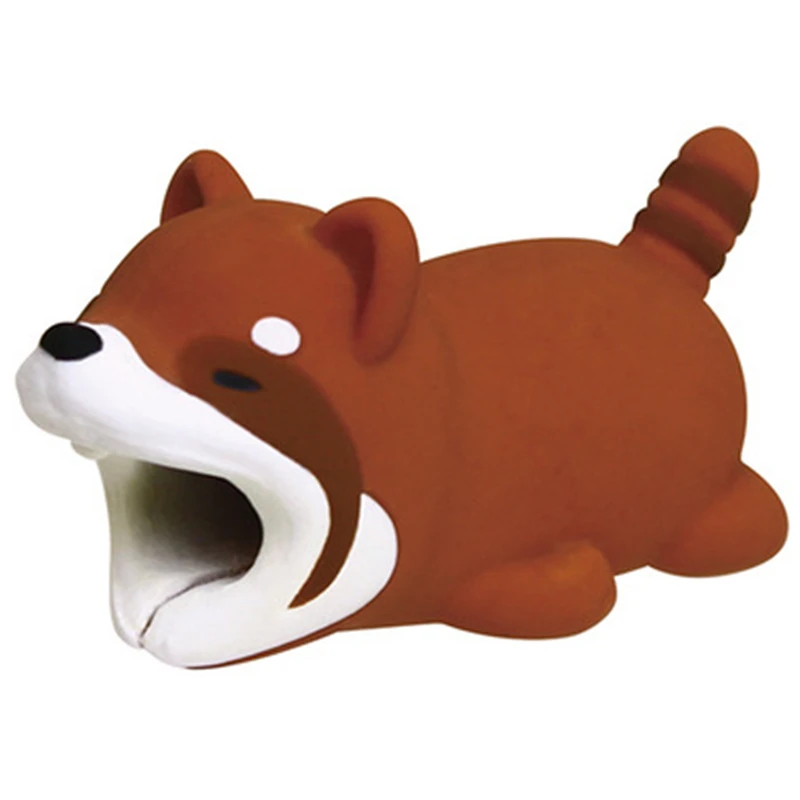Lesser Panda 1 шт. kawaii кабель укус животное для iphone протектор в форме намотки собака укус телефон аксессуар шалость игрушка забавный - Цвет: Lesser Panda