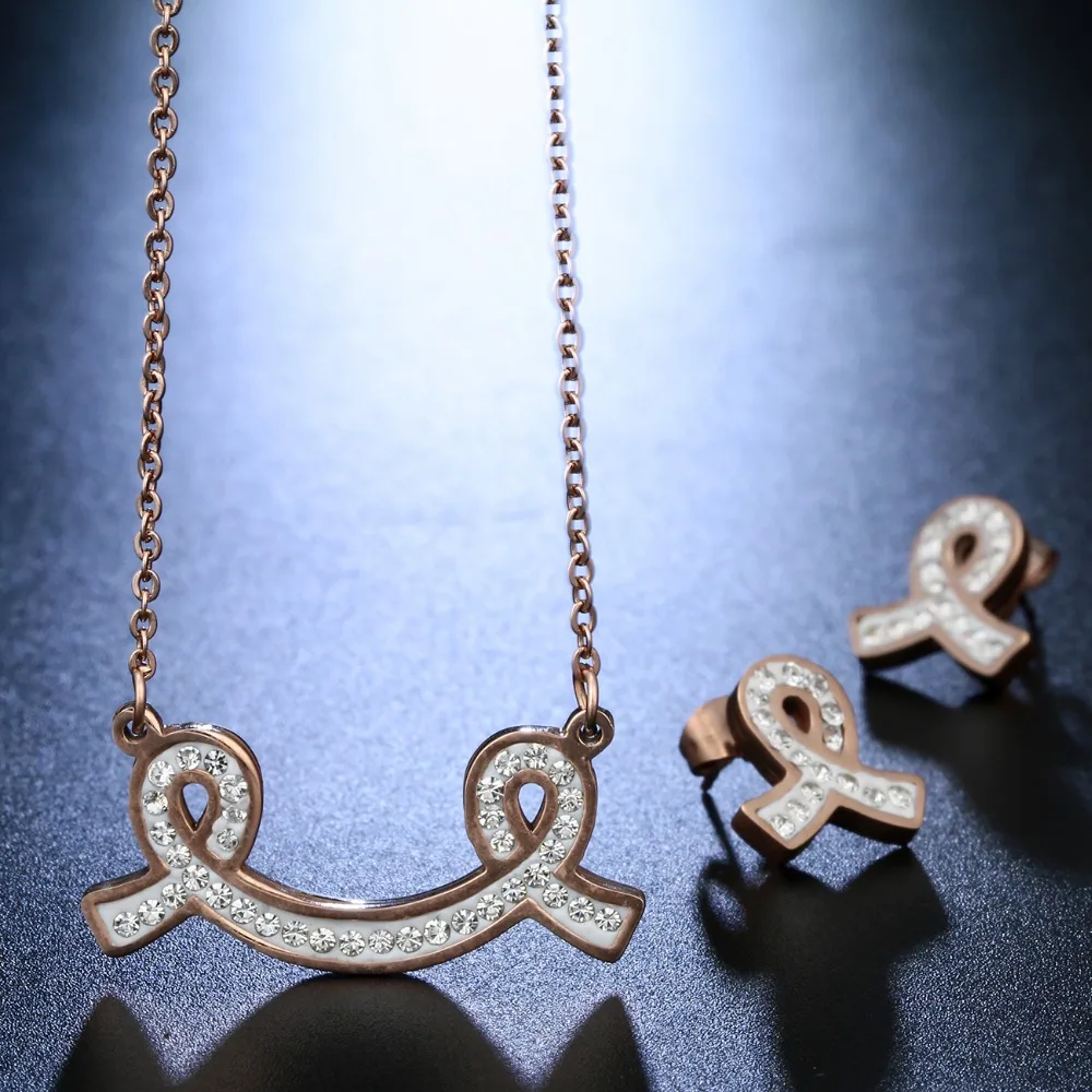 Женский комплект из колье и серёг нержавеющей стали | Украшения аксессуары