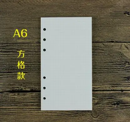A6 Grid A5/A6 спираль блокнот наполнитель бумага для Filofax Диарио планировщик внутренние страницы замены офисные аксессуары переплетная книжная бумага - Цвет: A6 Grid