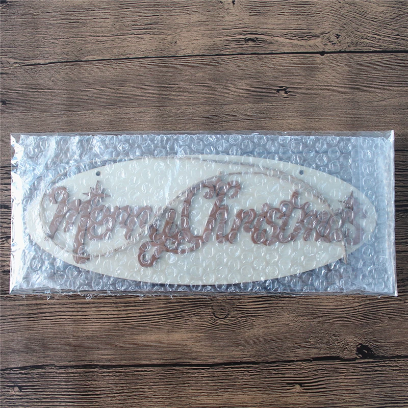 HAOLIVE Счастливого Рождества письмо выдолбленные резьбы список для рождественской